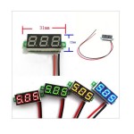 Digital voltmeter with green LEDs, 3.5 - 30 V, small, 3-digit and 2-wire